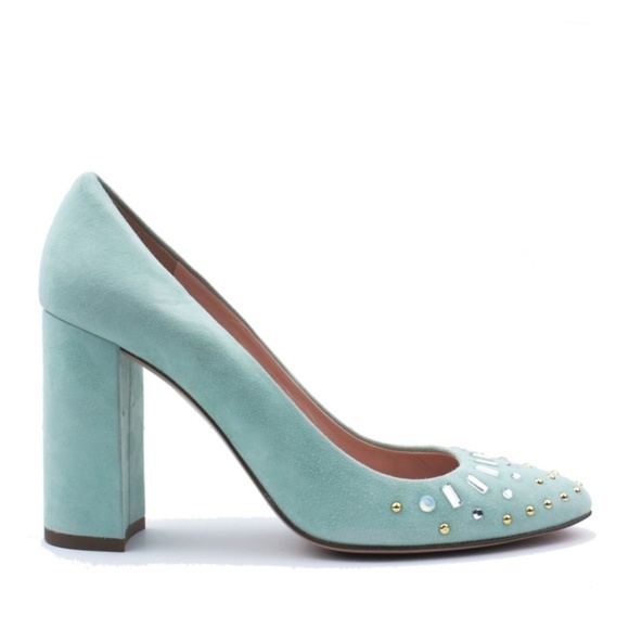 J Crew Suede Embellished Pumps Heels 9 New - Picture 2 of 4